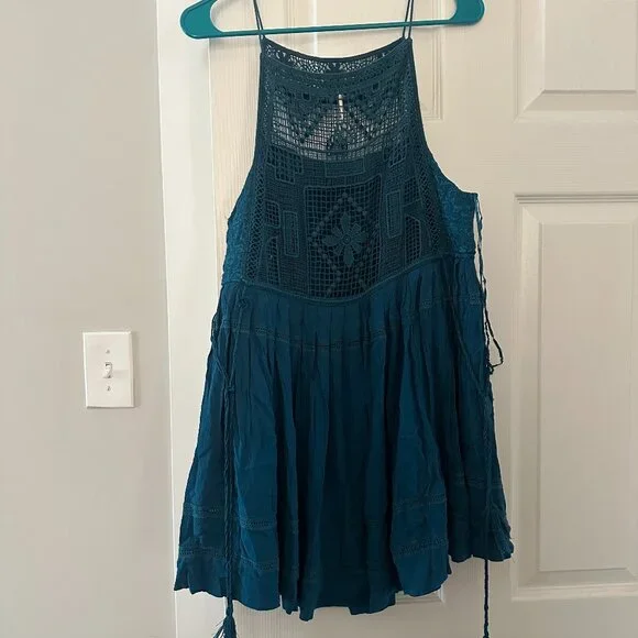 Free People Teal Emily Dress - Picture 2 of 5